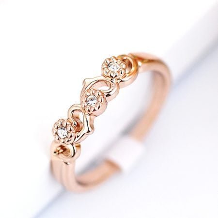 Heart shaped Ring with Stone
