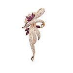 Poppy flower Diamond Brooches