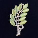 Opal leaf luxury brooches