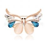 Butterfly Crystal Catseye Brooches