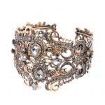Antique Wide bracelet with Black stone