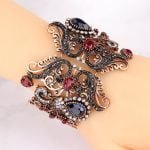 Antique Butterfly wide bracelet for women