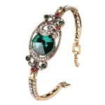 Antique big gemstone bracelet with crystal