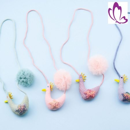 Soft peacock necklace for Children