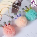 Soft Pompom Crown Necklace for Baby