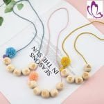 Wooden ball necklace for baby