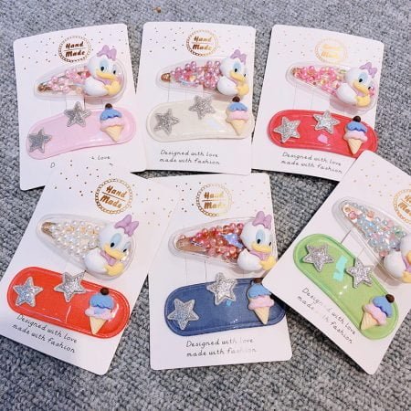 Duck Cone hairclip for baby 2 pcs set