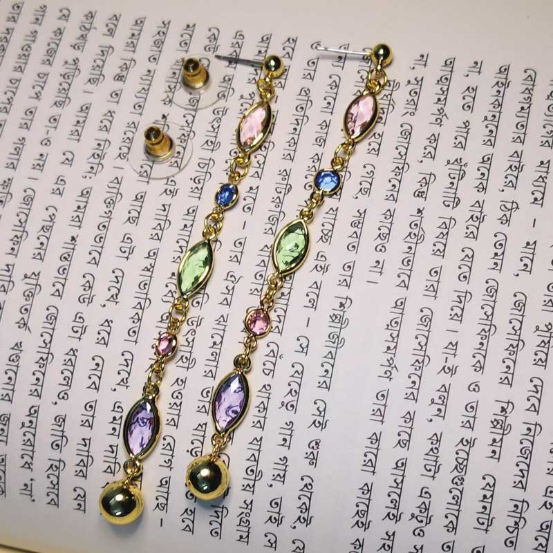 Long Multicolor Swarovski Earring