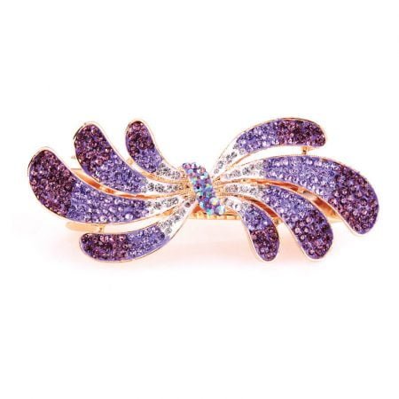 Rhinestone hairclip bow style for women