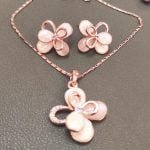 Pearl Opal Crystal set with necklace & earring