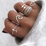 Various shape ring set 5 pcs set