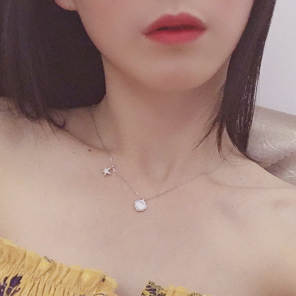 S925 Shell starfish necklace 