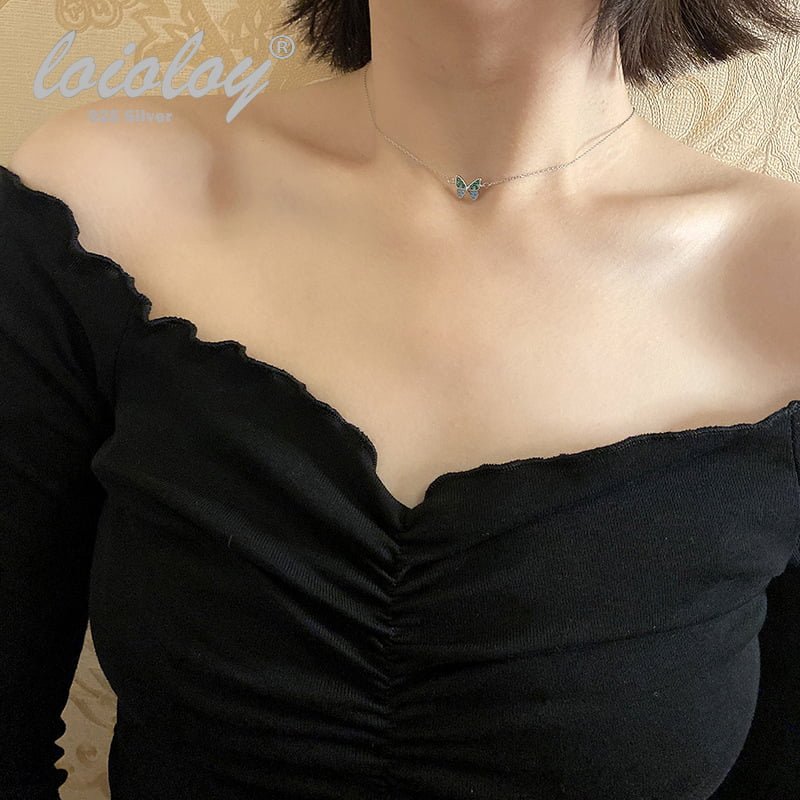S925 Butterfly Pendant Necklace