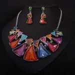 Rainbow Resin set of necklace & Earrings