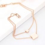 Slim two square bracelet Red Apple brand