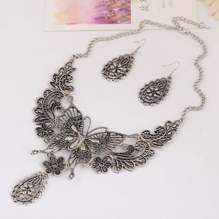 Retro Butterfly NecKlace Set