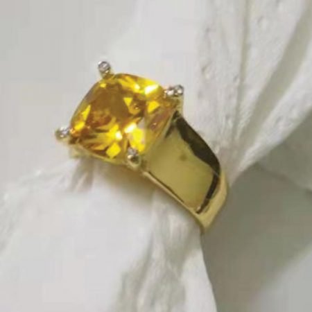 Golden Crystal Wide ring