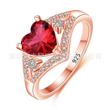 S925 Crystal Love Ring