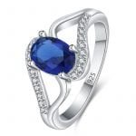 S925 Spiral Crystal Ring