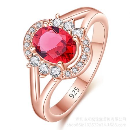 S925 Rectangular Crystal Ring
