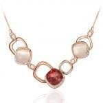 Geometric Slim multi stone Golden Necklace