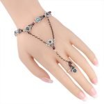 Vshaped Bead Slim Bracelet Ring
