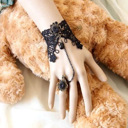 Lace Flower Bracelet Ring for Party