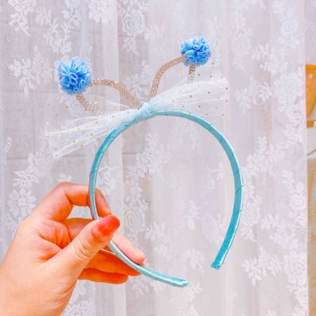 Princess Milky blue Lace crown Headband