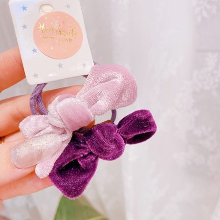 Velvet Bow Hairband 2 Pcs set
