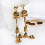 Antique Long Tassel Multi Jhumka