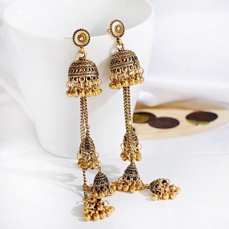 Antique Long Tassel Multi Jhumka