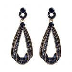Water Drop Earring With Blue Stone
