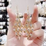 S925 Cascade Rhinestone Earring