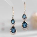 Crystal Water Drop Long Earring