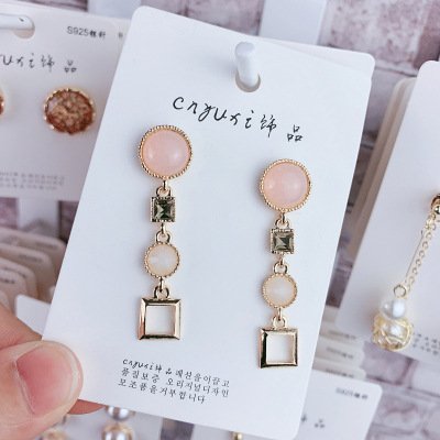 Geometric Opal Earring