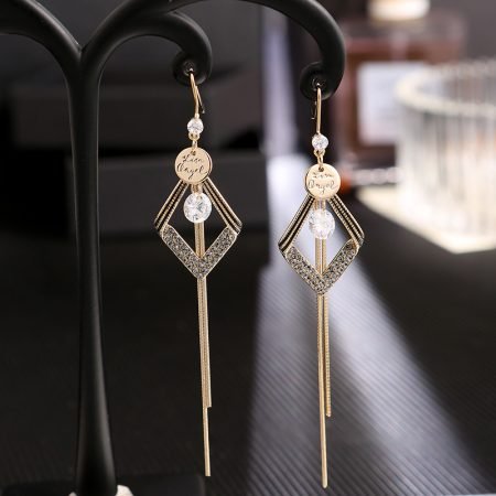 Spiral Square Long Earring