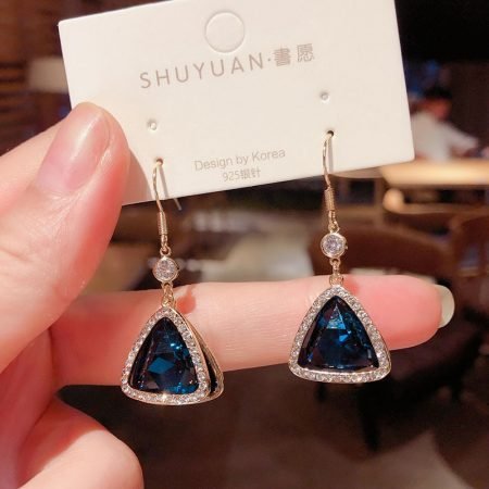 Crystal Triangle Earring
