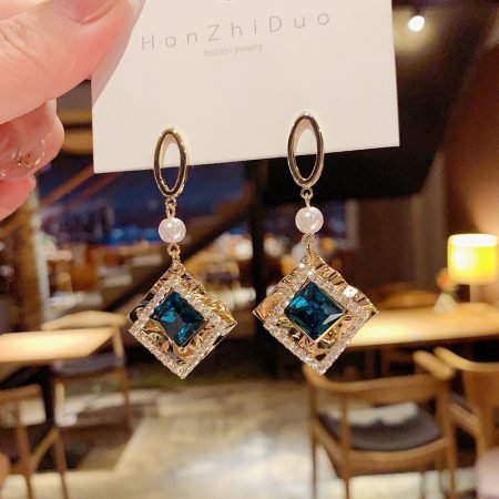 Crystal On Silver plate earring