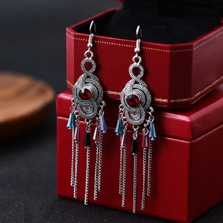 Antique Tassel Earring with Crystal