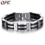 Silicone Titanium block bracelet