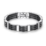 Titanium block Silicone Bracelet