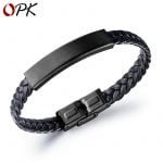 Slim Leather steel Bracelet
