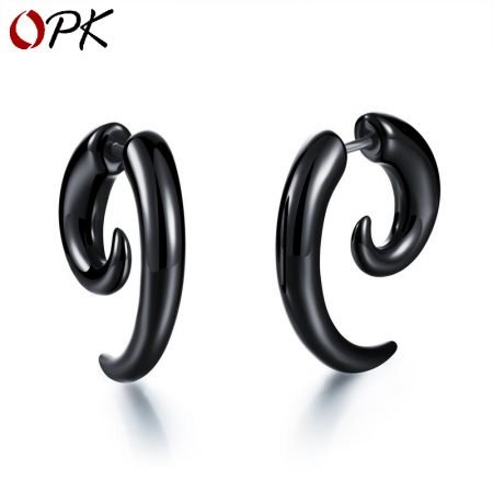 Bull Horn Men Earring