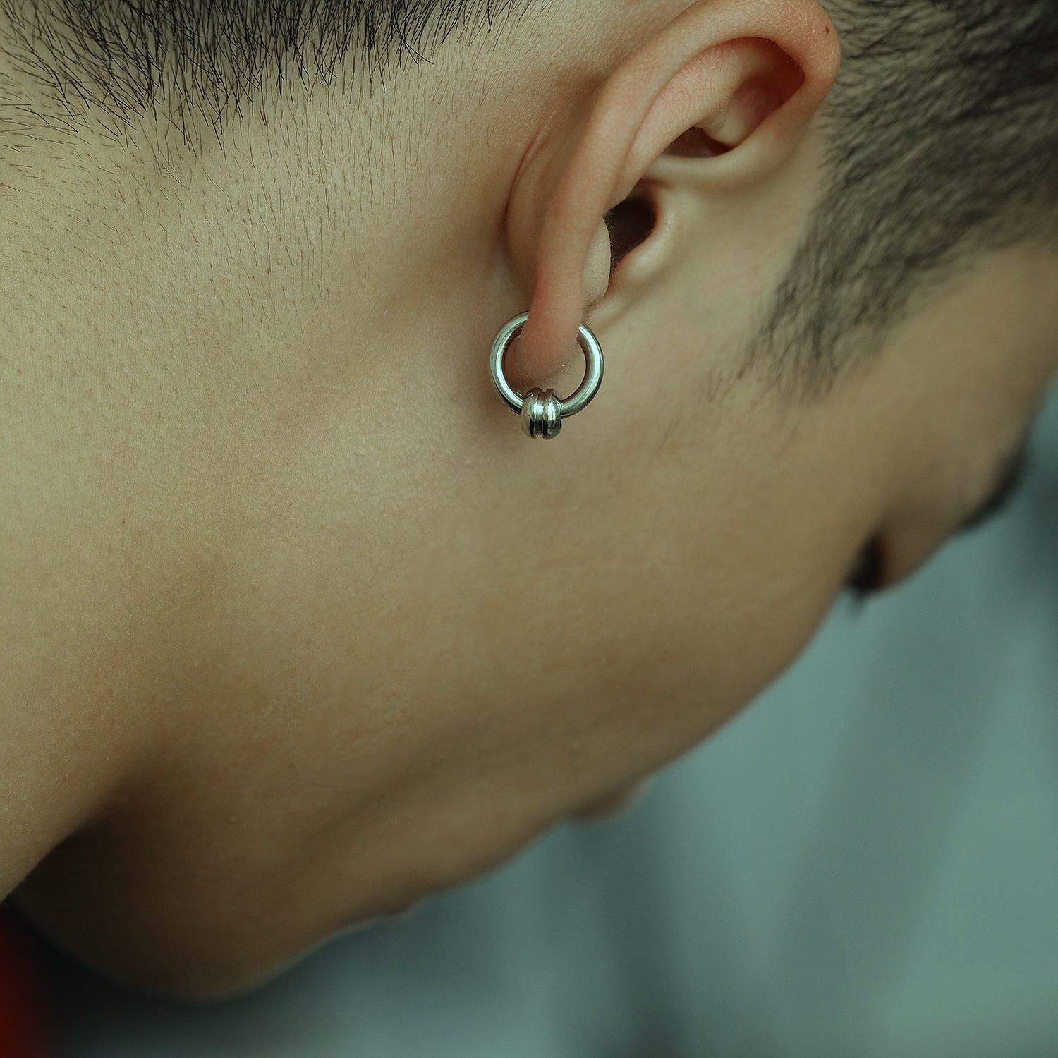 Women Men Guys Circle Earring Ear Studs Hoop Earrings Men Punk Earrings |  eBay