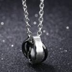 Titanium Steel Ring Pendant Man Necklace