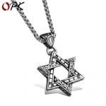 Titaninum Steel Star Pendant Men Necklace