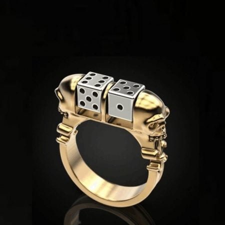 Dice and skull ring
