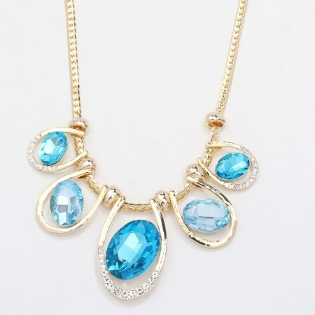 Big Crystal Clavicle Necklace