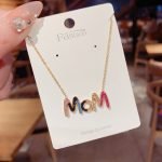 Short Necklace With Mom Pendent