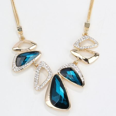 Geometric Crystal Clavicle Necklace